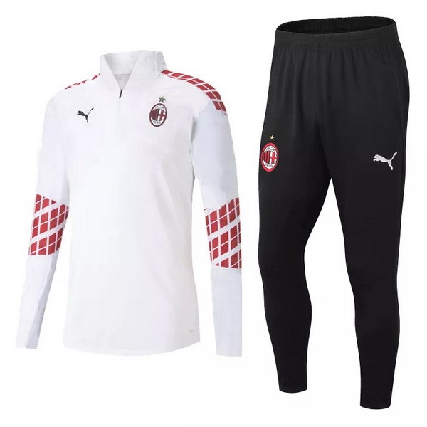 Trainingsanzug AC Milan 2020-21 Weiß Rote Blau Fussballtrikots Günstig